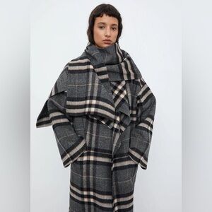Toteme cashmere & wool blend plaid scarf